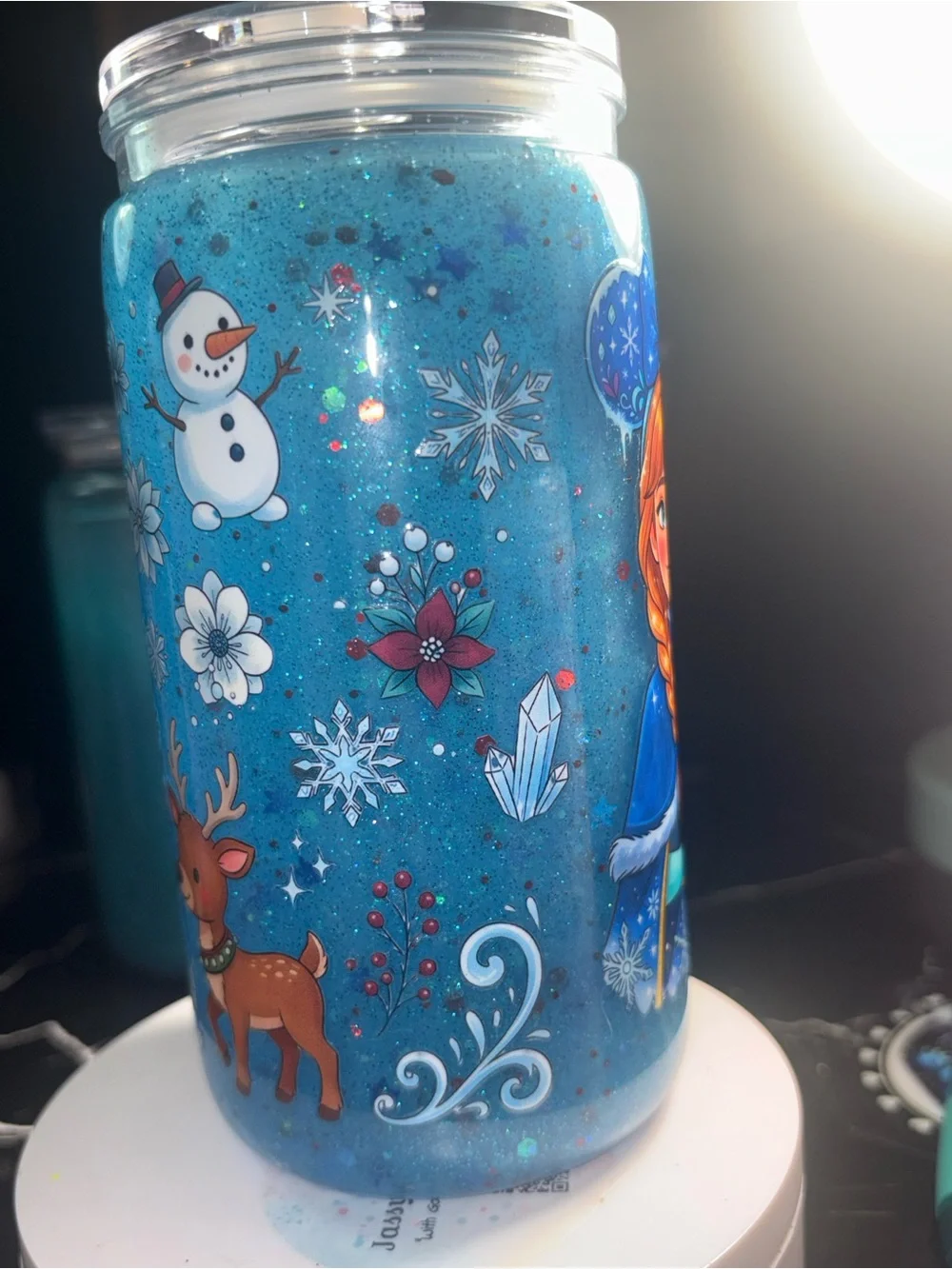 Blue Anna Disney tumbler